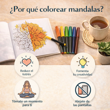 Cargar imagen en el visor de la galería, Cuaderno de Mandalas para Colorear Adultos “Lo que Encuentro Cuando Me Escucho"