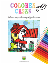 Cargar imagen en el visor de la galería, Pack de dos libros para colorear Casas y Castillos con Rotuladores Stabilo