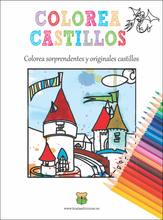 Cargar imagen en el visor de la galería, Pack de dos libros para colorear Casas y Castillos con Rotuladores Stabilo