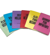 Cargar imagen en el visor de la galería, Cuadernos - Notebooks - Diarios con mensajes 6 unidades variades - Mensajes de Colores