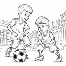 Cargar imagen en el visor de la galería, Dibujos de fútbol para colorear (pdf) - Mensajes de Colores
