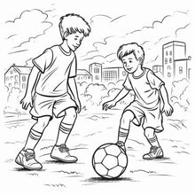 Cargar imagen en el visor de la galería, Dibujos de fútbol para colorear (pdf) - Mensajes de Colores