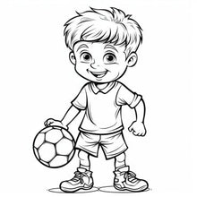 Cargar imagen en el visor de la galería, Dibujos de fútbol para colorear (pdf) - Mensajes de Colores