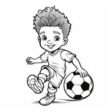 Cargar imagen en el visor de la galería, Dibujos de fútbol para colorear (pdf) - Mensajes de Colores