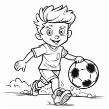 Cargar imagen en el visor de la galería, Dibujos de fútbol para colorear (pdf) - Mensajes de Colores