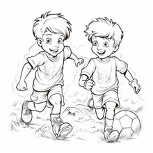 Cargar imagen en el visor de la galería, Dibujos de fútbol para colorear (pdf) - Mensajes de Colores