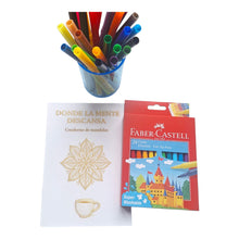 Cargar imagen en el visor de la galería, Mandalas para adultos + rotuladores | Ritual de calma y creatividad " Donde descansa la mente"