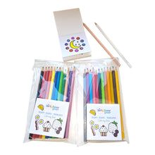 Cargar imagen en el visor de la galería, Pack 2 mini-libros con 2 paquetes de lápices de 12 colores