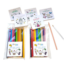 Cargar imagen en el visor de la galería, Pack 2 mini-libros con 2 paquetes de lápices de 12 colores