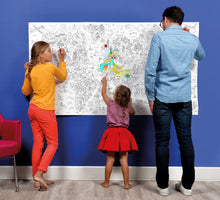 Cargar imagen en el visor de la galería, Lámina XXL ( 180 *96 cm) para colorear - Atlas - Poster gigante - Mensajes de Colores