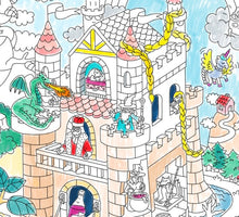 Cargar imagen en el visor de la galería, Lámina XXL ( 180 *96 cm) para colorear - Cuentos y Leyendas - Poster gigante - Mensajes de Colores