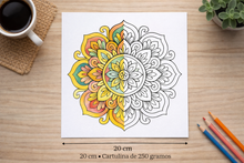 Cargar imagen en el visor de la galería, Mandalas para colorear, pegatinas de intención y lápices incluidos.