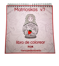 Cargar imagen en el visor de la galería, portada matrioska libro para colorear