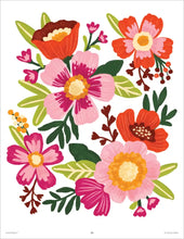Cargar imagen en el visor de la galería, "Ejemplo de ilustración floral coloreada del libro para colorear por números Flowers."