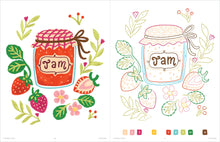 Cargar imagen en el visor de la galería, "Página interior del libro Garden con un diseño de jardín para colorear por números."