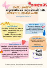 Cargar imagen en el visor de la galería, instrucciones papel mágico encogible