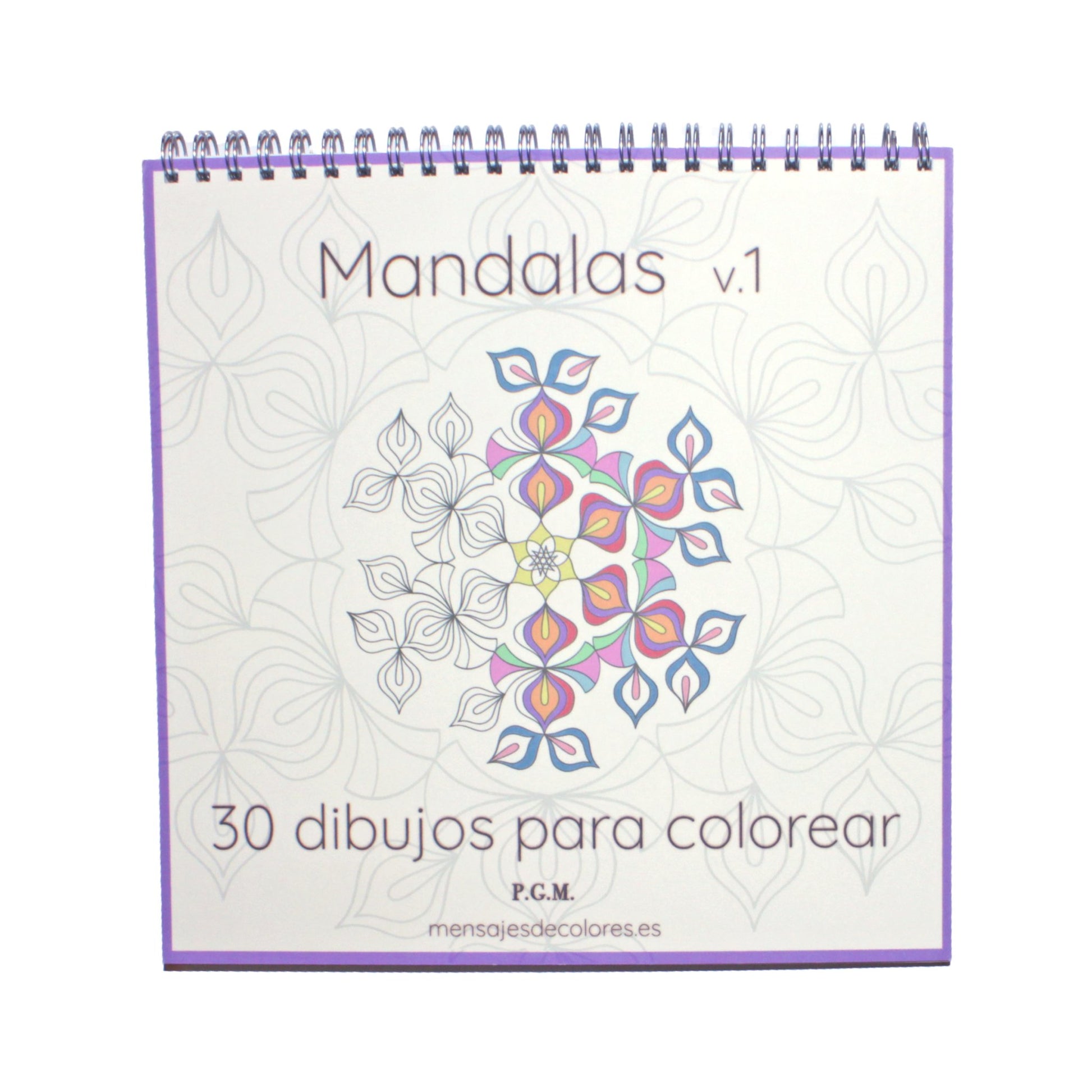 2 Libros para colorear Mandalas v.1 y Matriuskas v.1 - Mensajes de Colores