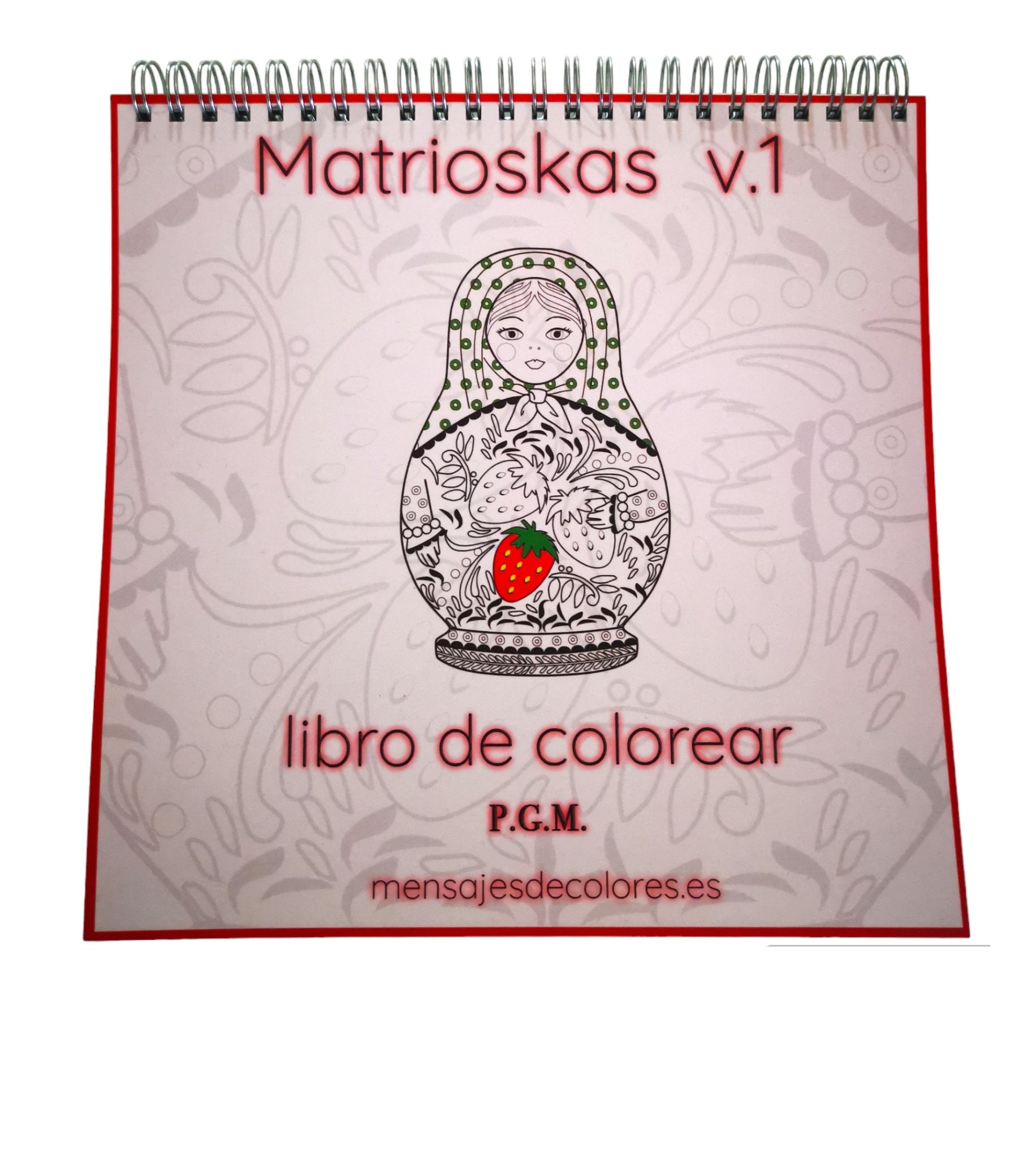 2 Libros para colorear Mandalas v.1 y Matriuskas v.1 - Mensajes de Colores