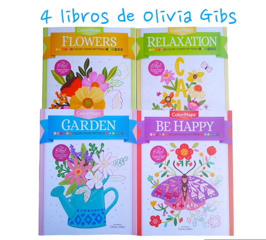 Colección de Colormaps: 4 libros para Colorear por Números - Mensajes de Colores