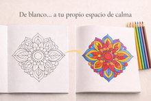 Cargar imagen en el visor de la galería, Set Creativo de Mandalas con Lápices – cuaderno "Donde la mente descansa" a5
