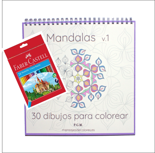 libro de mandalas para colorear con lapices de colores