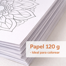 Cargar imagen en el visor de la galería, Cuaderno de mandalas para colorear A5 – Donde la mente descansa (16 diseños antiestrés)
