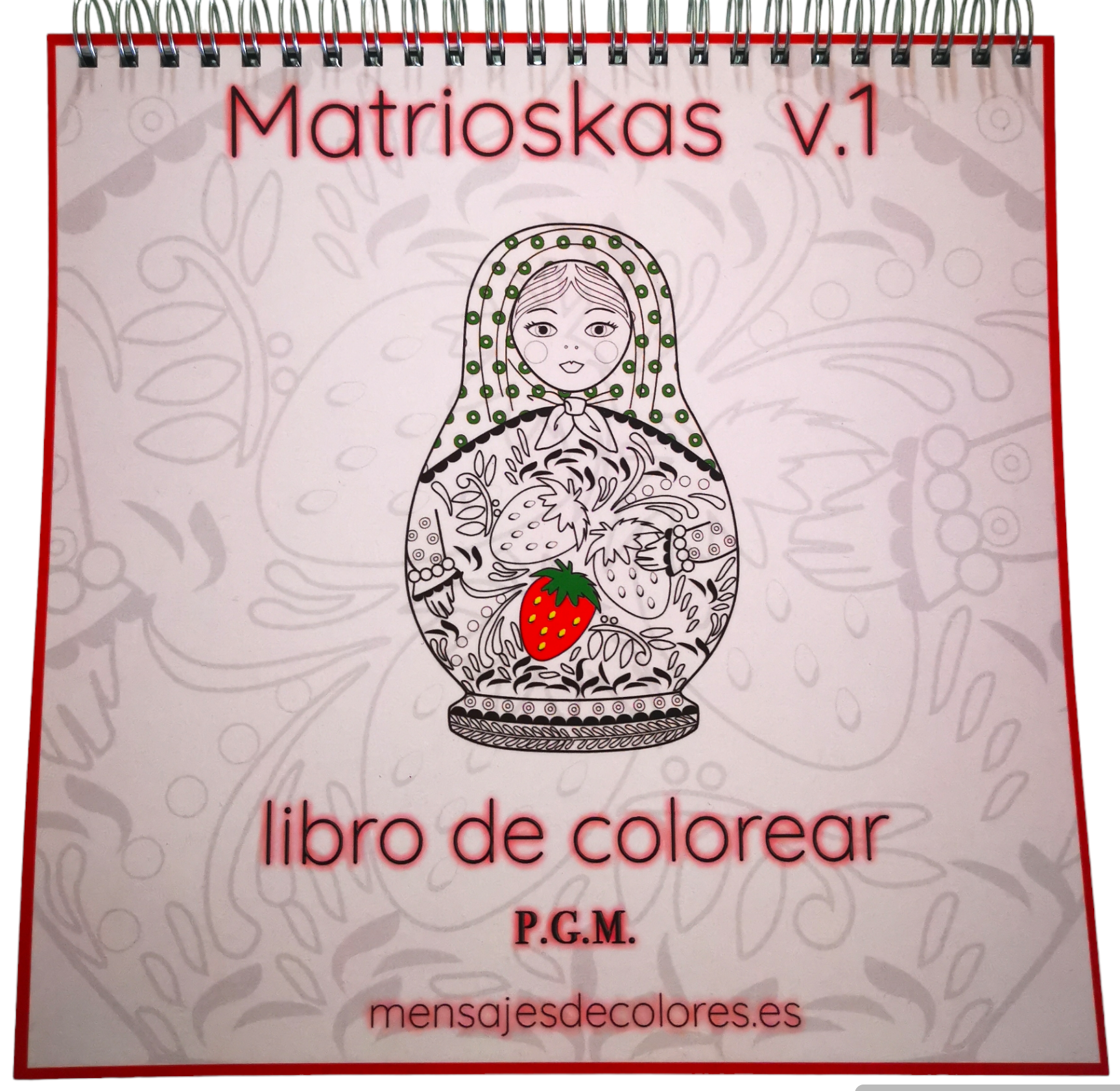Matrioska Libro para Colorear Mensajes de Colores