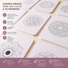 Cargar imagen en el visor de la galería, Kit de Mandalas para Colorear 16 Postales Premium 300g + 12 Lápices
