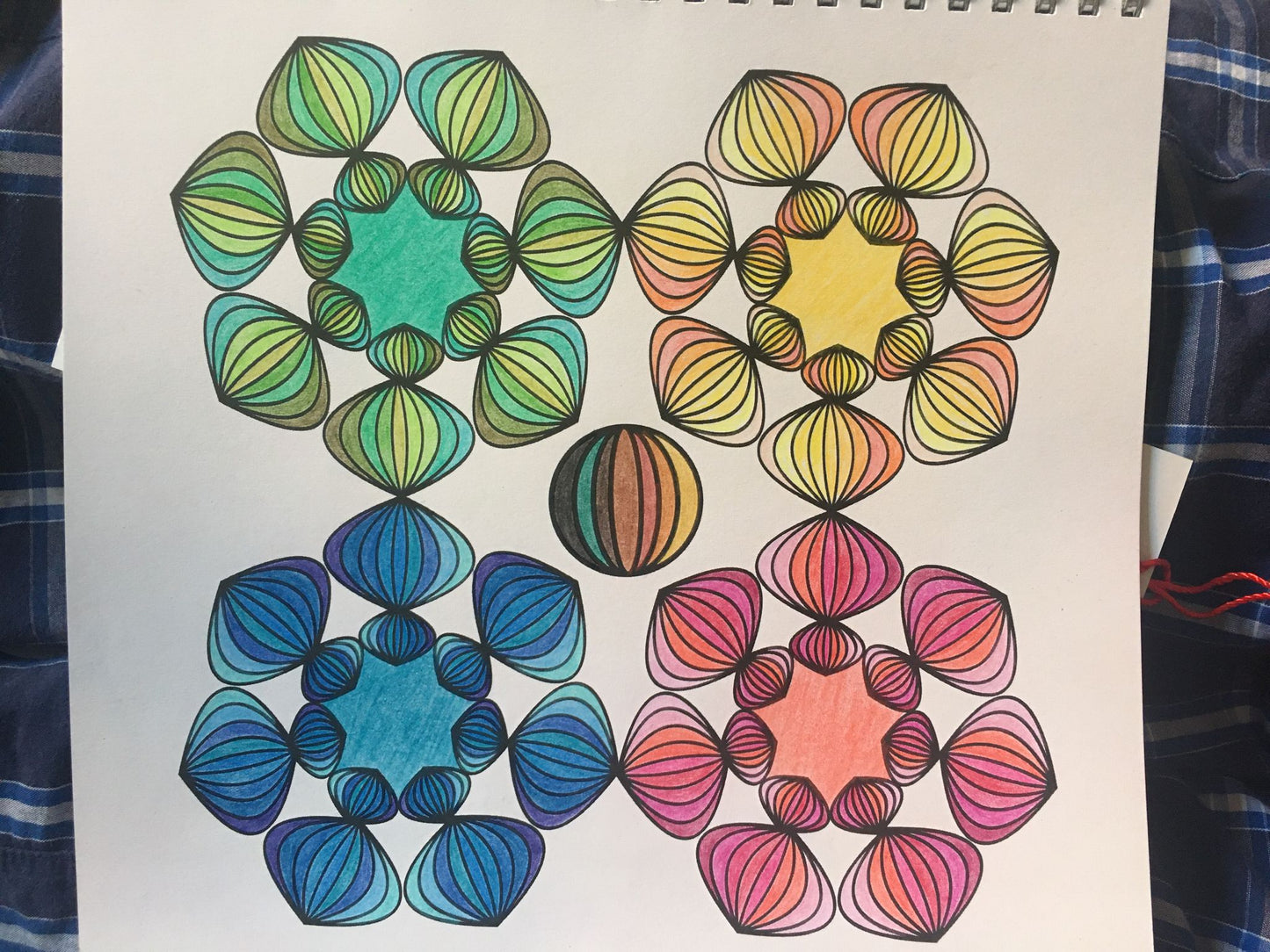 Pack : Libro de Colorear Mandalas v.1 y Rotuladores