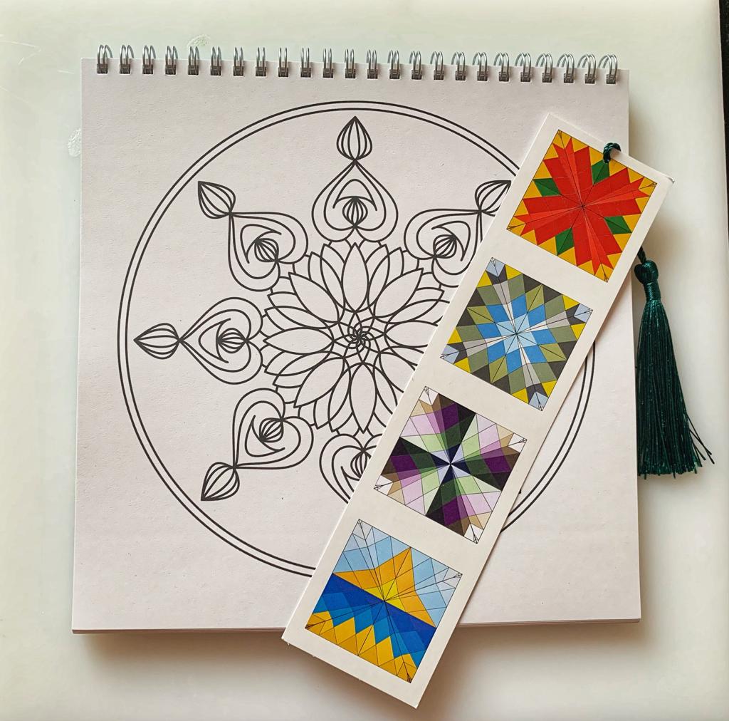 Pack : Libro de Colorear Mandalas v.1 y Rotuladores