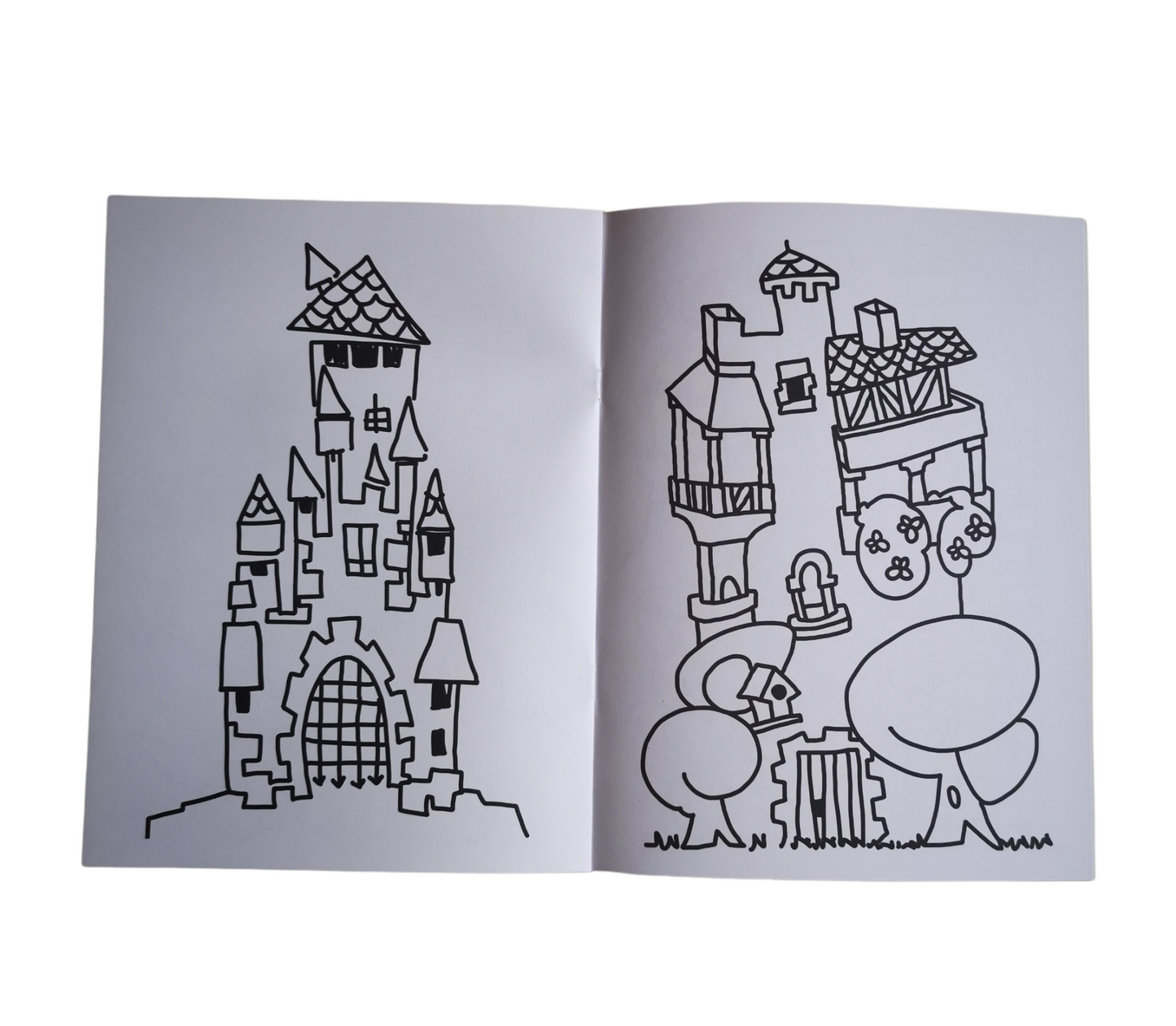 Pack 2 Libros  para Colorear : Colorea Casas y  Colorea Castillos