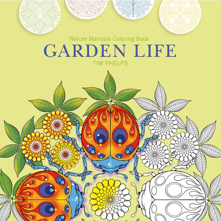 Libro para Colorear Mandalas "Garden Life" , Vida del Jardín