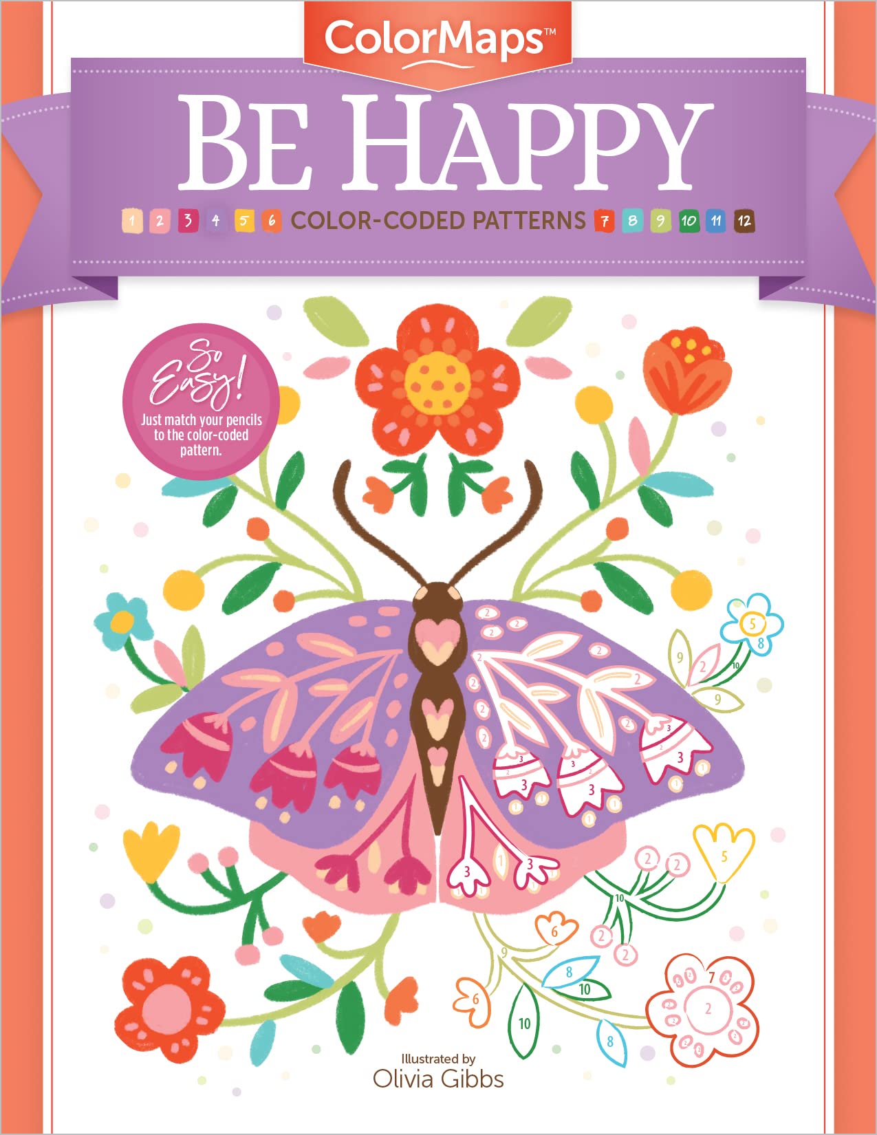 Libro para Colorear por Números "Be happy": Sé feliz de ColorMaps