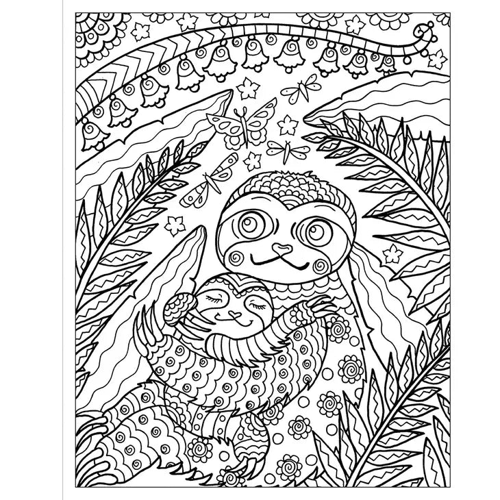 Libro para colorear : Zendoodle Sleepy Sloths:  Dormilones perezosos