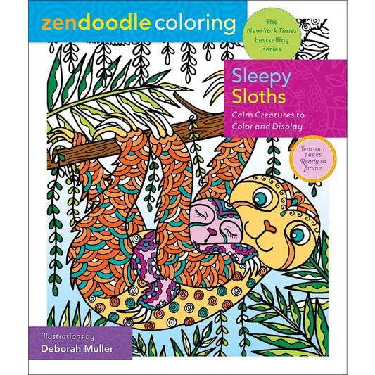 Libro para colorear : Zendoodle Sleepy Sloths:  Dormilones perezosos