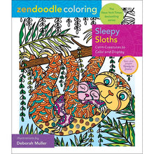 Cargar imagen en el visor de la galería, Libro para colorear : Zendoodle Sleepy Sloths:  Dormilones perezosos
