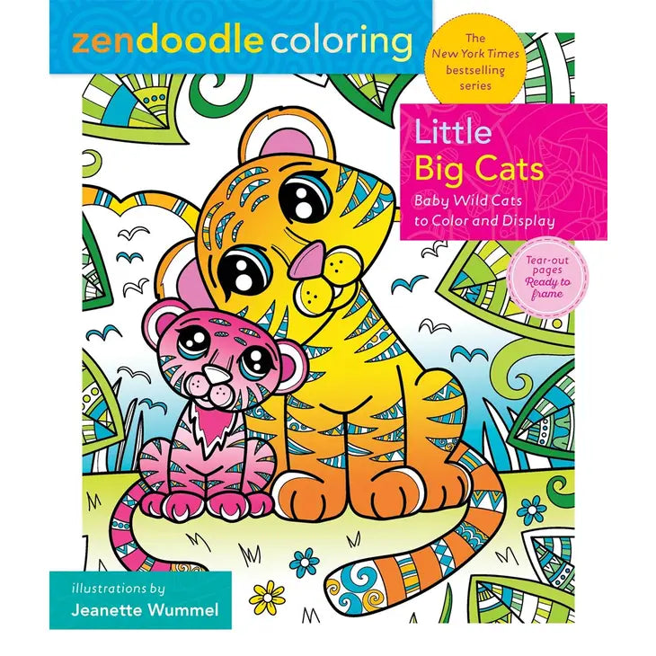 Libro para colorear : Zendoodle Little Big Cats:  Pequeños gatos grandes